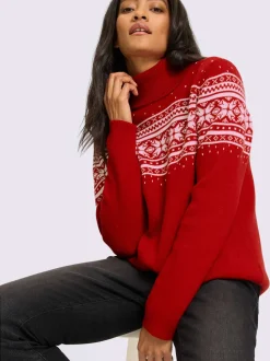 Pull jacquard superbe motif jacquard