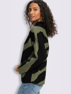 Pull élégant motif jacquard