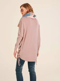 Pull long à encolure ronde avec manches longues ample