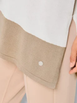 Pull long en modal avec encolure en U et manches 3/4