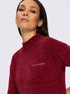 Pull long maille chenille douce