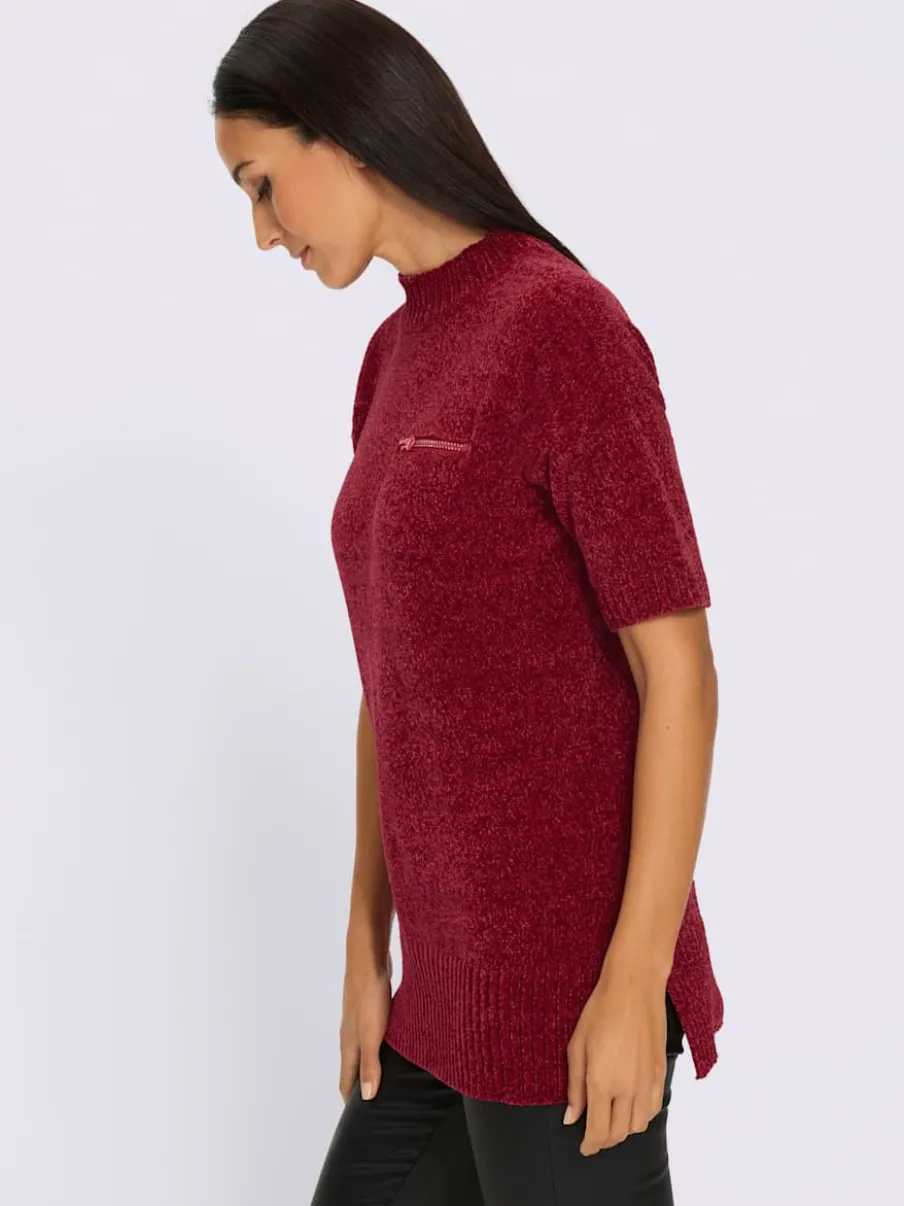 Pull long maille chenille douce