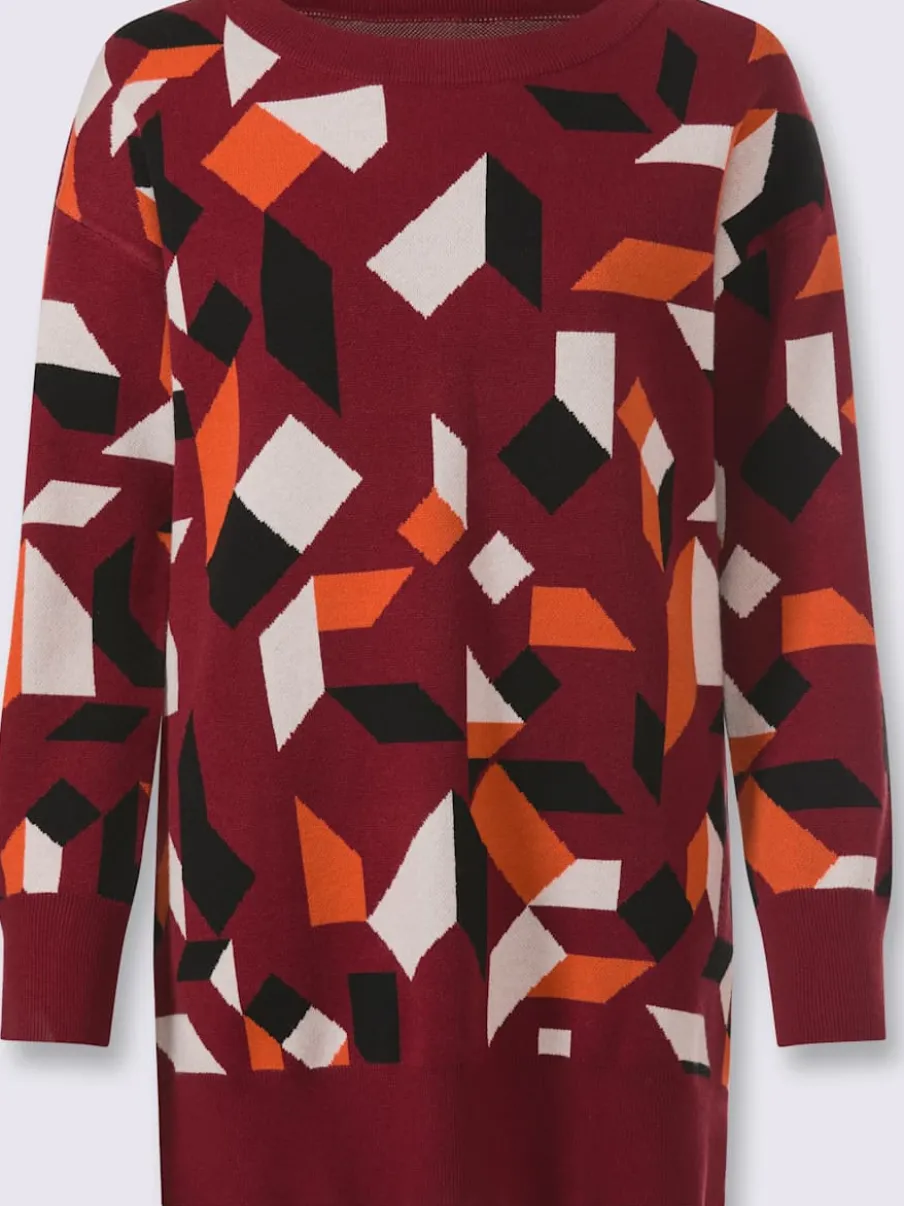 Pull long superbe motif graphique