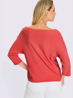 Pull à manches chauve-souris en tricot doux ECOVERO
