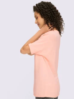 Pull à manches courtes avec col rond en pur coton