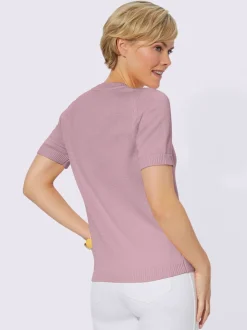 Pull à manches courtes en tricot bien taillé coton