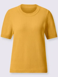 Pull à manches courtes en tricot bien taillé coton