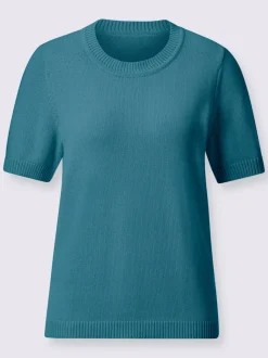 Pull à manches courtes en tricot bien taillé coton