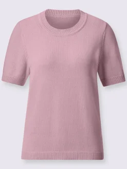 Pull à manches courtes en tricot bien taillé coton