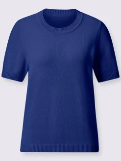Pull à manches courtes en tricot bien taillé coton