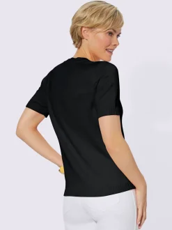 Pull à manches courtes en tricot bien taillé coton
