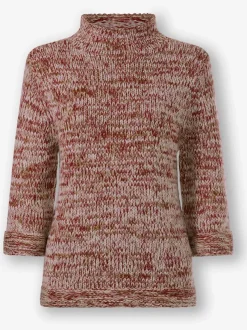 Pull à manches courtes multicolore chiné