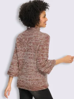 Pull à manches courtes multicolore chiné