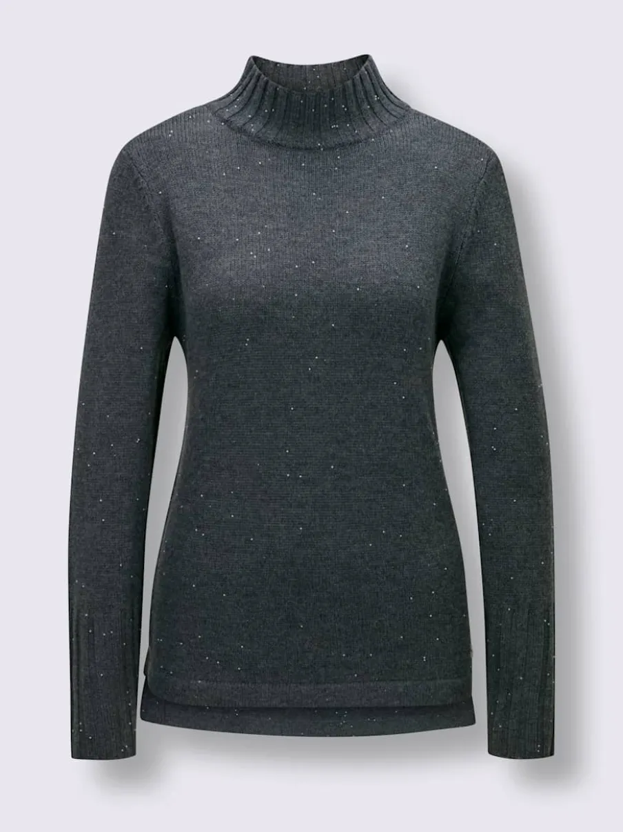 Pull à manches longues avec laine et cachemire