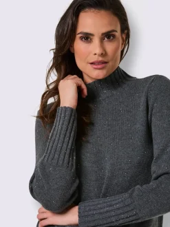 Pull à manches longues avec laine et cachemire
