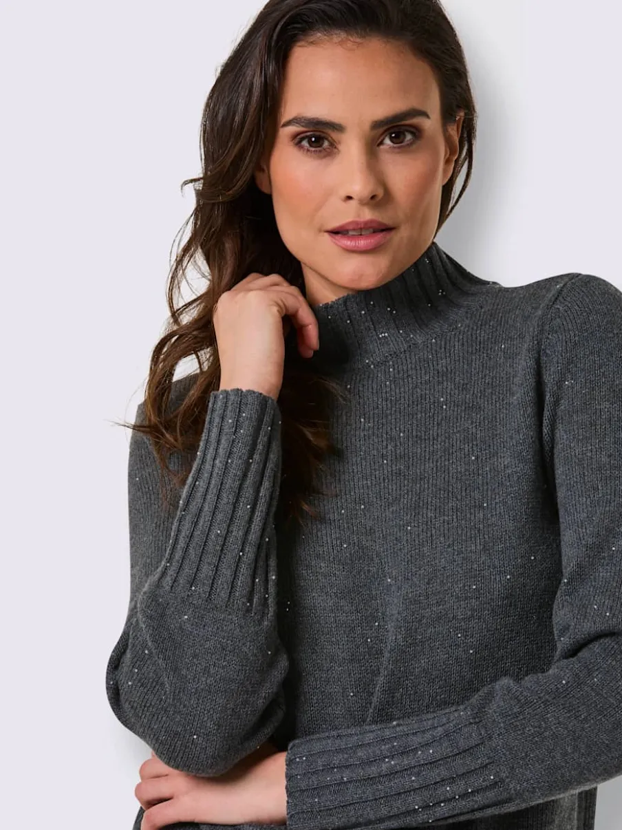 Pull à manches longues avec laine et cachemire