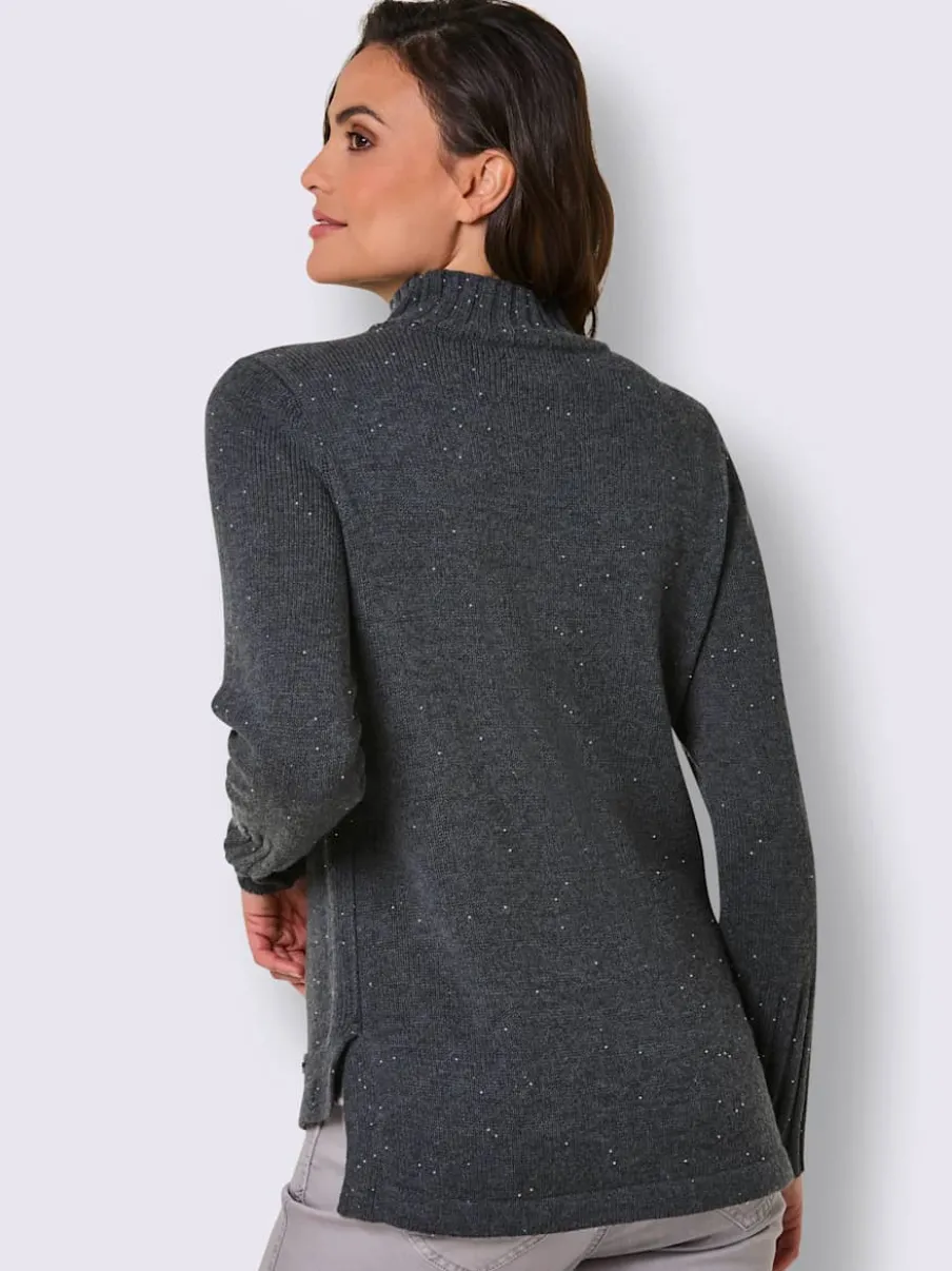 Pull à manches longues avec laine et cachemire