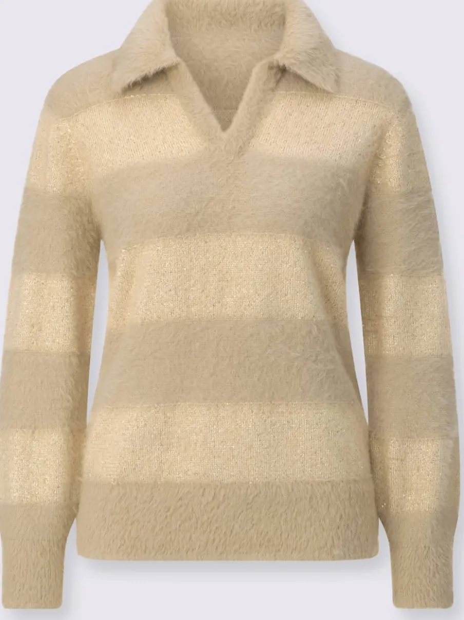 Pull à manches longues fil brillant