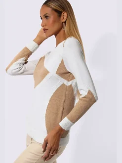 Pull à manches longues forme affinante