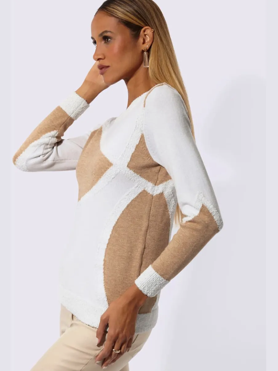 Pull à manches longues forme affinante