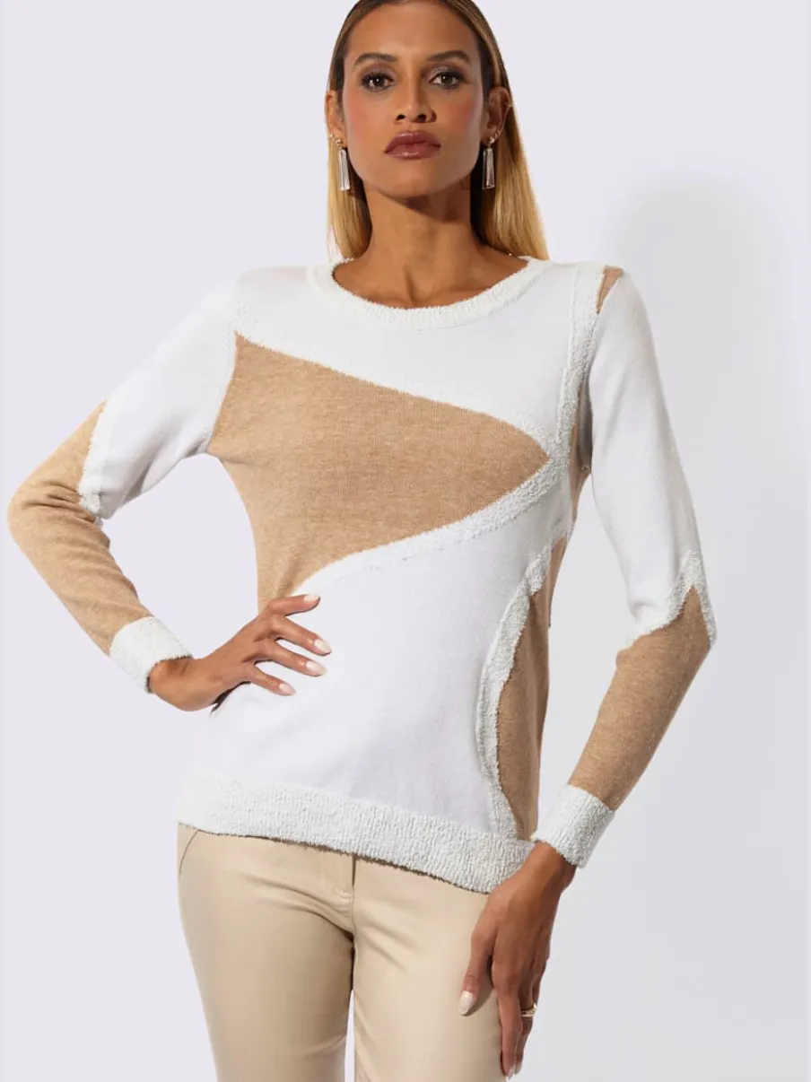 Pull à manches longues forme affinante