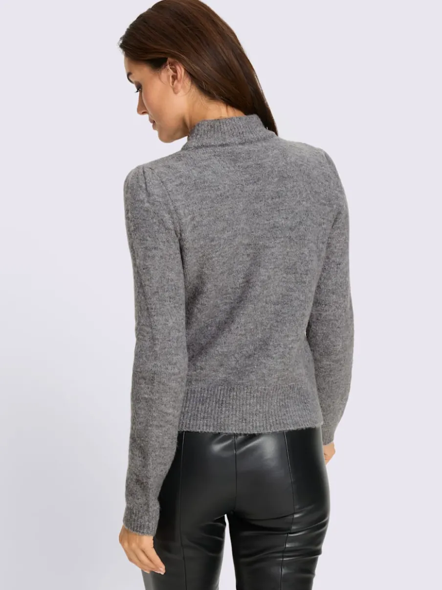 Pull à manches longues élégante application de pierres brillantes fantaisie