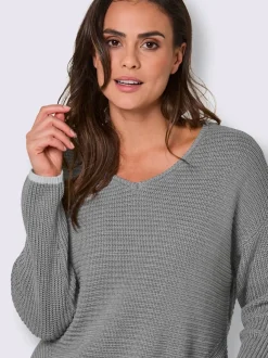 Pull à manches longues mélange coton et lyocell de qualité
