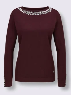 Pull à manches longues mélange de lyocell et de viscose de qualité