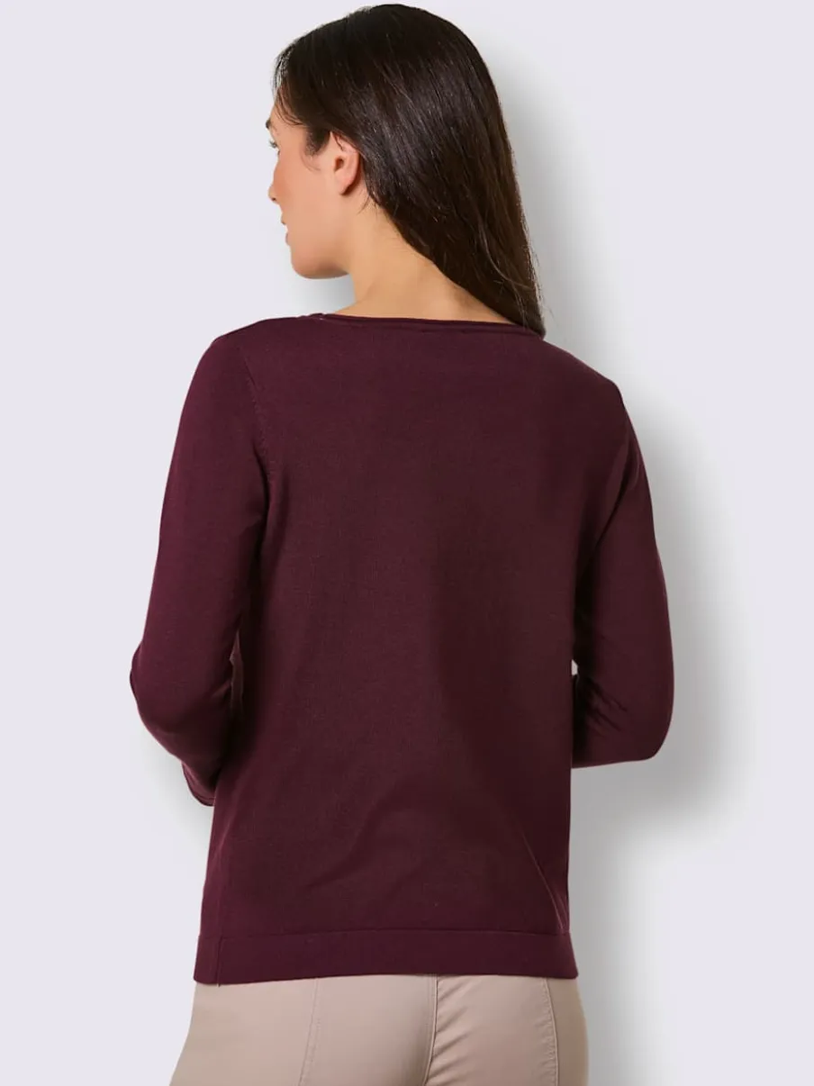 Pull à manches longues mélange de lyocell et de viscose de qualité
