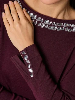 Pull à manches longues mélange de lyocell et de viscose de qualité
