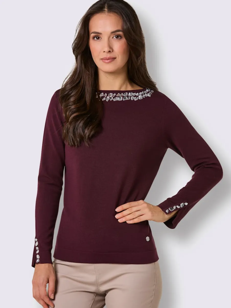Pull à manches longues mélange de lyocell et de viscose de qualité