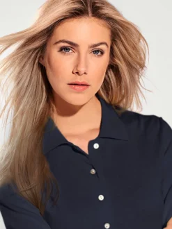 Pull polo avec col classique et demi-patte de boutonnage