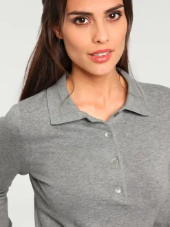Pull polo avec col classique et demi-patte de boutonnage