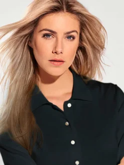 Pull polo avec col classique et demi-patte de boutonnage