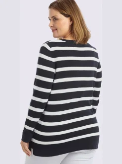 Pull à rayures rayures décontractées