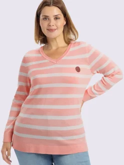 Pull à rayures rayures décontractées