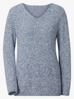 Pulls femmes à col en v et manches longues doux
