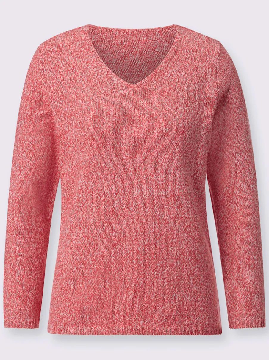 Pulls femmes à col en v et manches longues doux