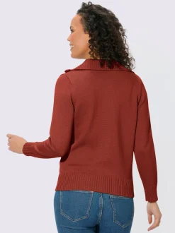 Pull sport avec col montant et manches longues côtelées