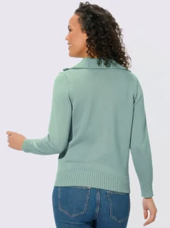 Pull sport avec col montant et manches longues côtelées