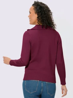 Pull sport avec col montant et manches longues côtelées