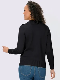 Pull sport avec col montant et manches longues côtelées