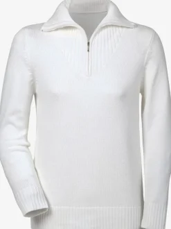 Pull sport avec col montant et manches longues côtelées
