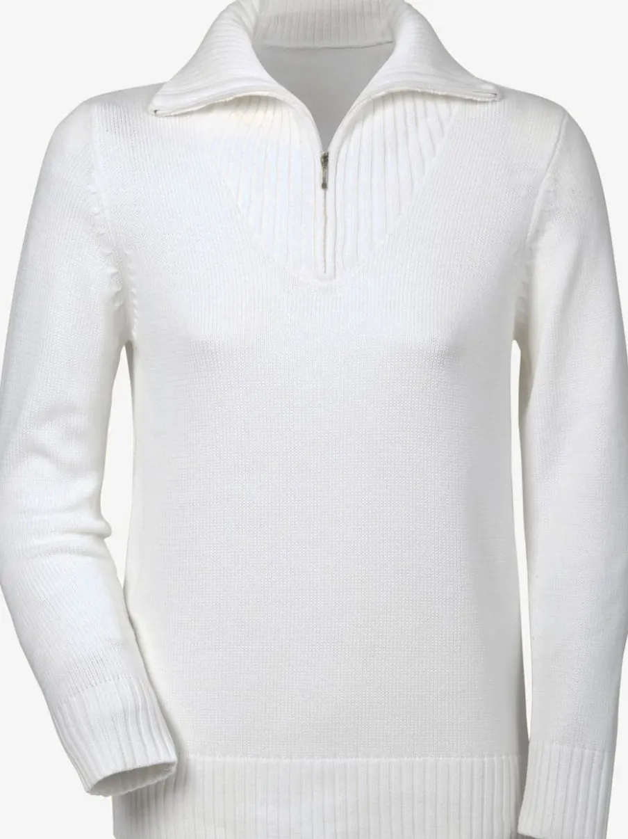 Pull sport avec col montant et manches longues côtelées