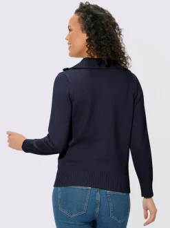 Pull sport avec col montant et manches longues côtelées