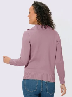 Pull sport avec col montant et manches longues côtelées