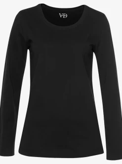 Pyjama avec haut uni et pantalon à motifs
