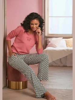 Pyjama avec large ceinture élastique effet smocké