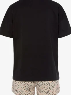 Pyjama court au superbe motif sergé chevron