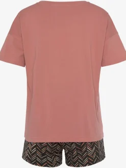Pyjama court au superbe motif sergé chevron